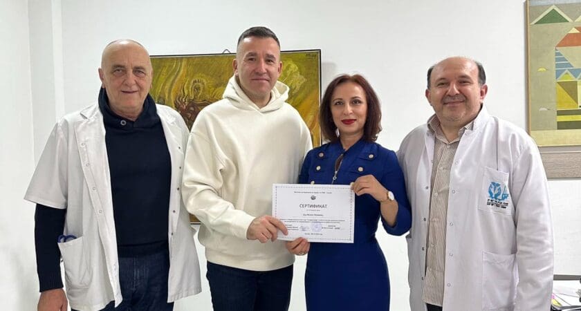 Доделување на сертификат за успешно завршен двомесечен курс “Спирометрија”