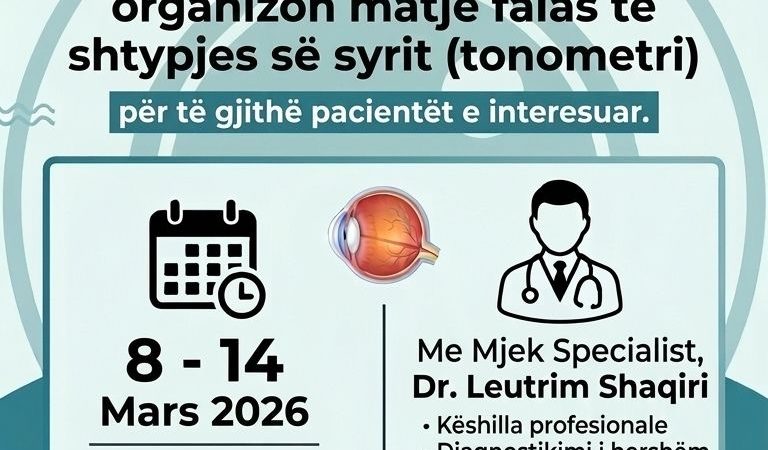 Njoftim- Oftalmologija 2026